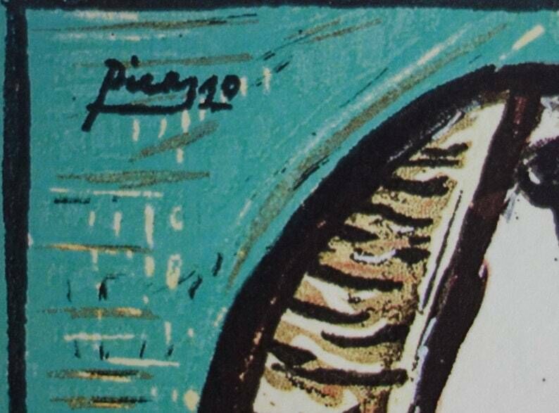 Fine Cubist Limited Edition Print   Femme, Pablo Picasso, Signed & Stamped photo for sale