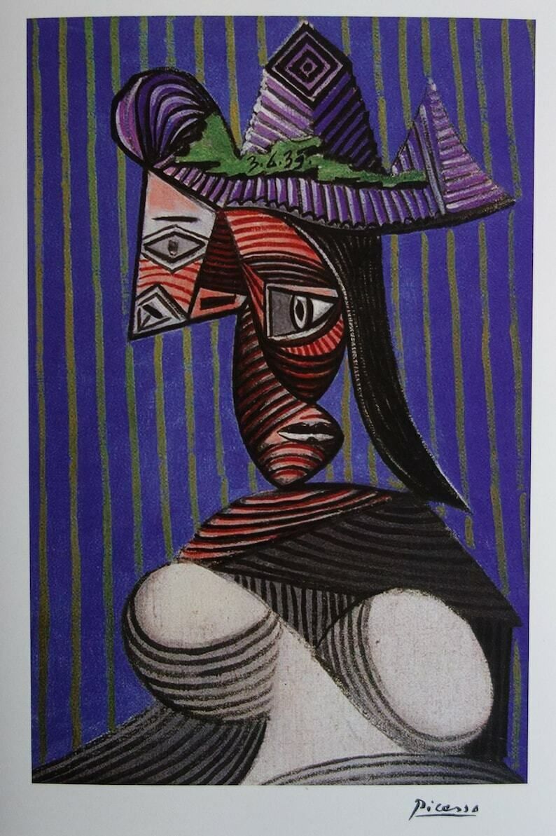 Fine Cubist Limited Edition Print   Femme, Pablo Picasso, Signed & Stamped