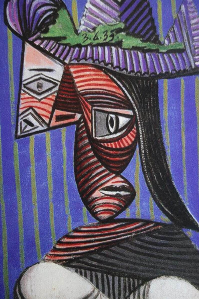Fine Cubist Limited Edition Print   Femme, Pablo Picasso, Signed & Stamped photo for sale