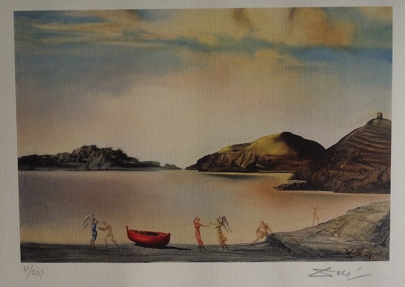 Fine Surrealist Limited Edition Print, Angels, Salvador Dali, Signed & Numbered In Pencil