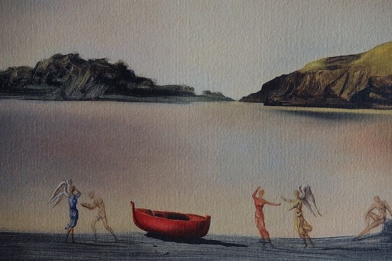 Fine Surrealist Limited Edition Print, Angels, Salvador Dali, Signed & Numbered In Pencil photo Art