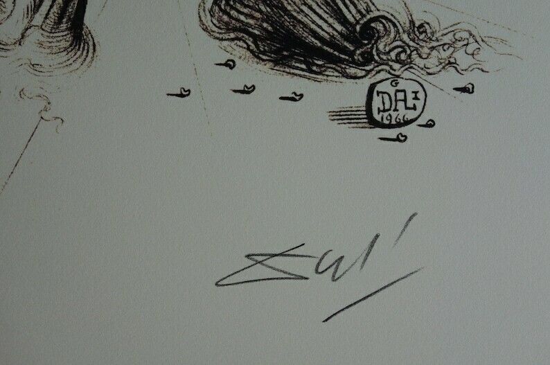 Fine Surrealist Limited Edition Print, Hands, Salvador Dali, Signed & Numbered In Pencil photo for sale