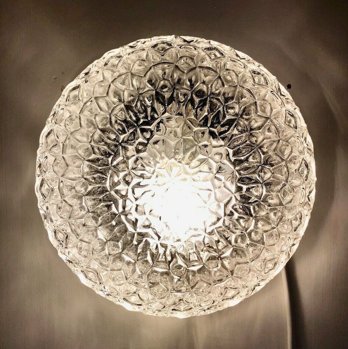 Vintage German Glass Wall Or Ceiling Lamp In Organic Pattern   Design From Rudolf Zimmermann Bamberg photo furniture