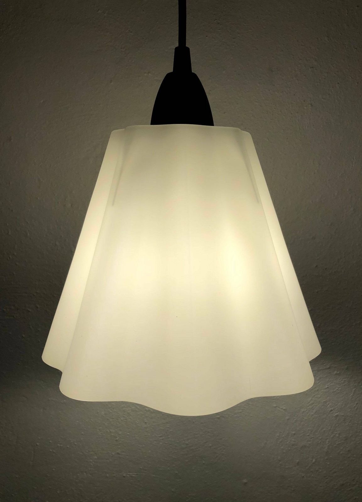 Pair Of Postmodern Italian Ceiling Lamps In White Glass   Design By Fabbian photo for sale