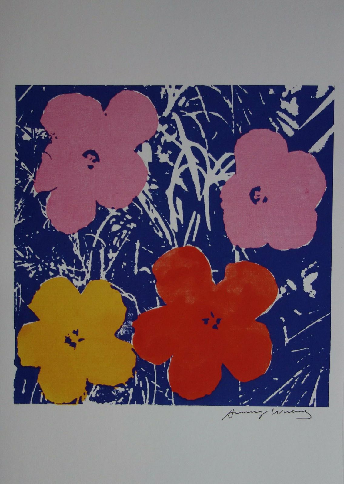 Fine Pop Art Limited Edition Print – Flowers, Andy Warhol, Stamp Signed & Numbered