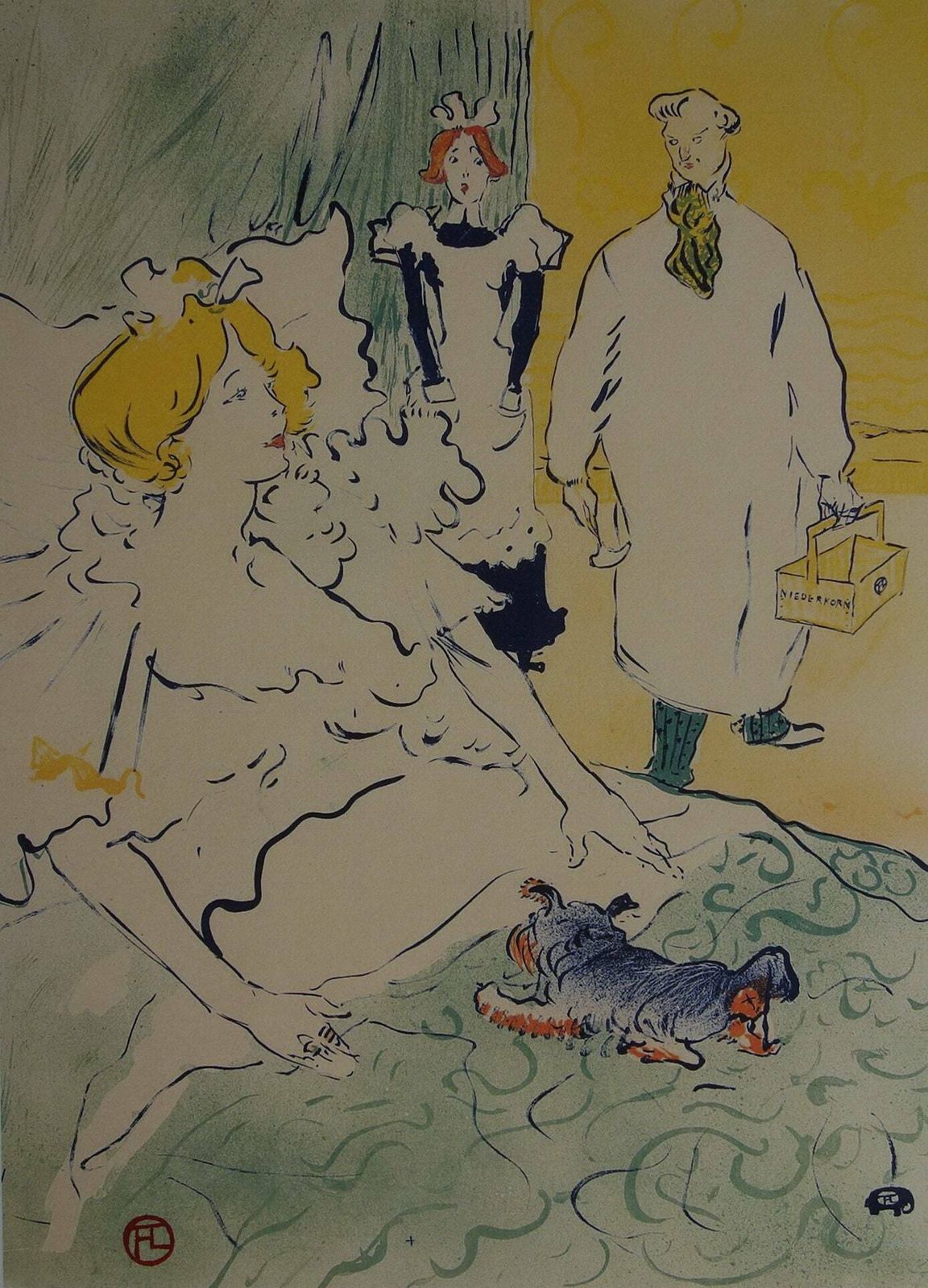 Fine Art Deco Post Impressionist Limited Edition Print, Henri De Toulouse Lautrec, Signed & Numbered photo furniture