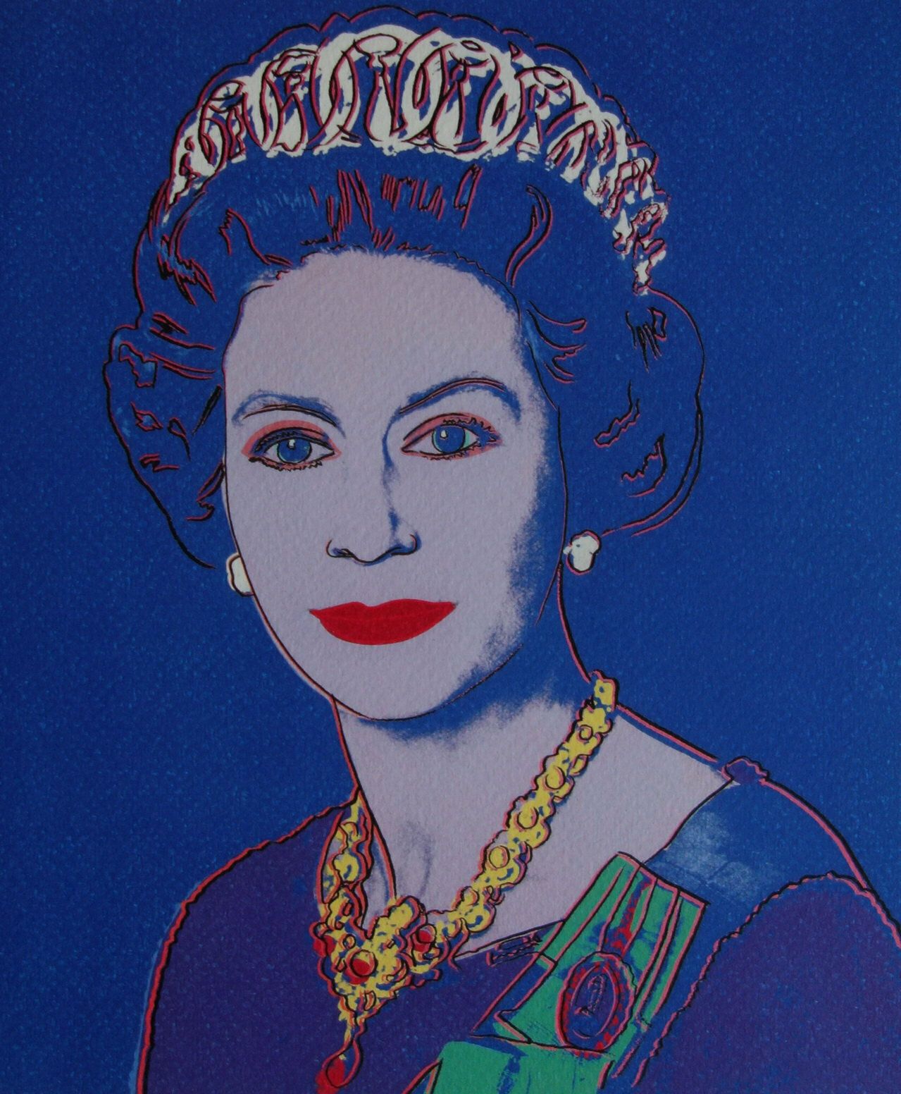 Fine Pop Art Limited Edition Print – Celebrity Portrait Series   Queen Elizabeth, Andy Warhol, Signed & Numbered photo furniture