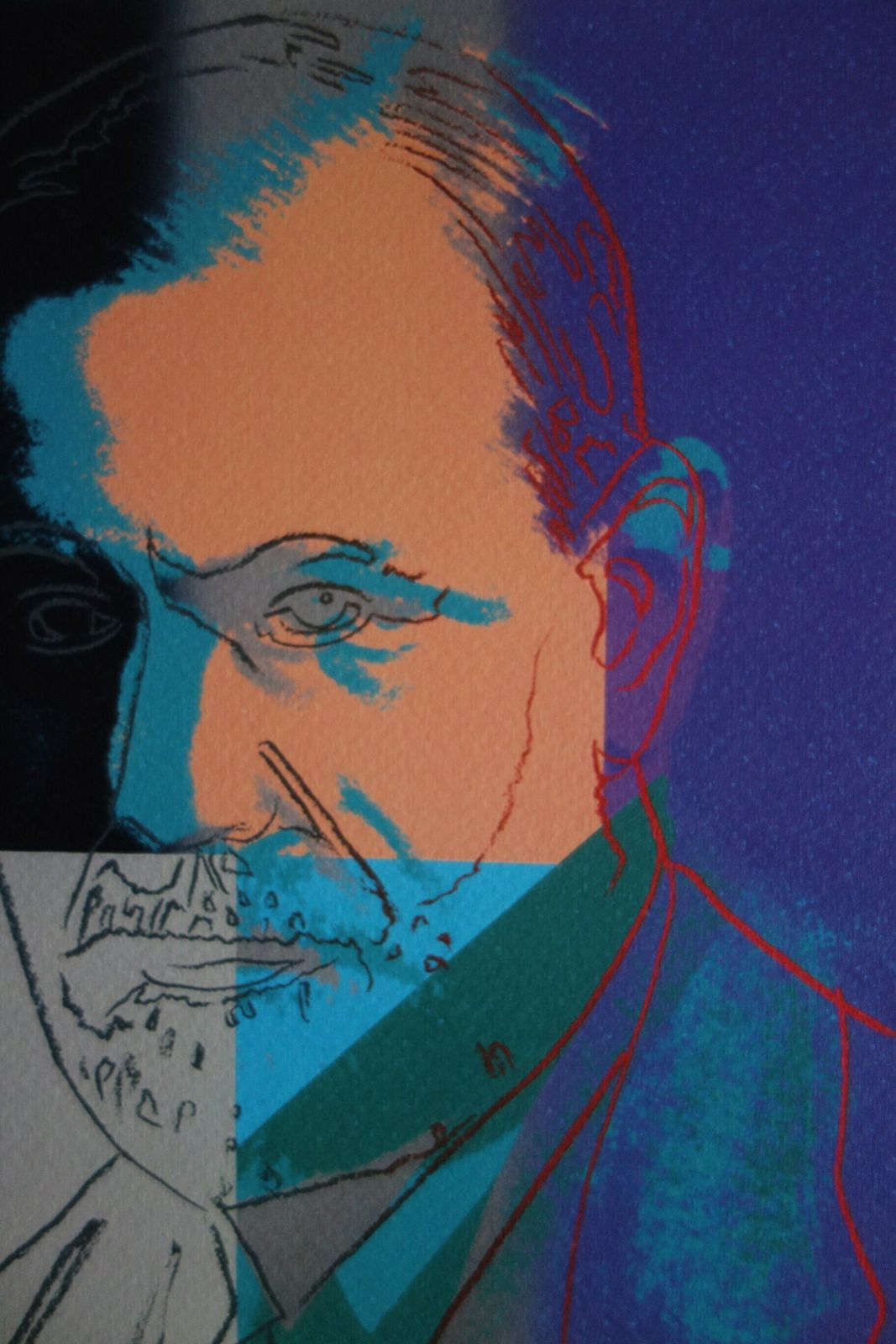 Fine Pop Art Limited Edition Print – Celebrity Portrait Series   Sigmund Freud, Andy Warhol, Signed & Numbered photo for sale