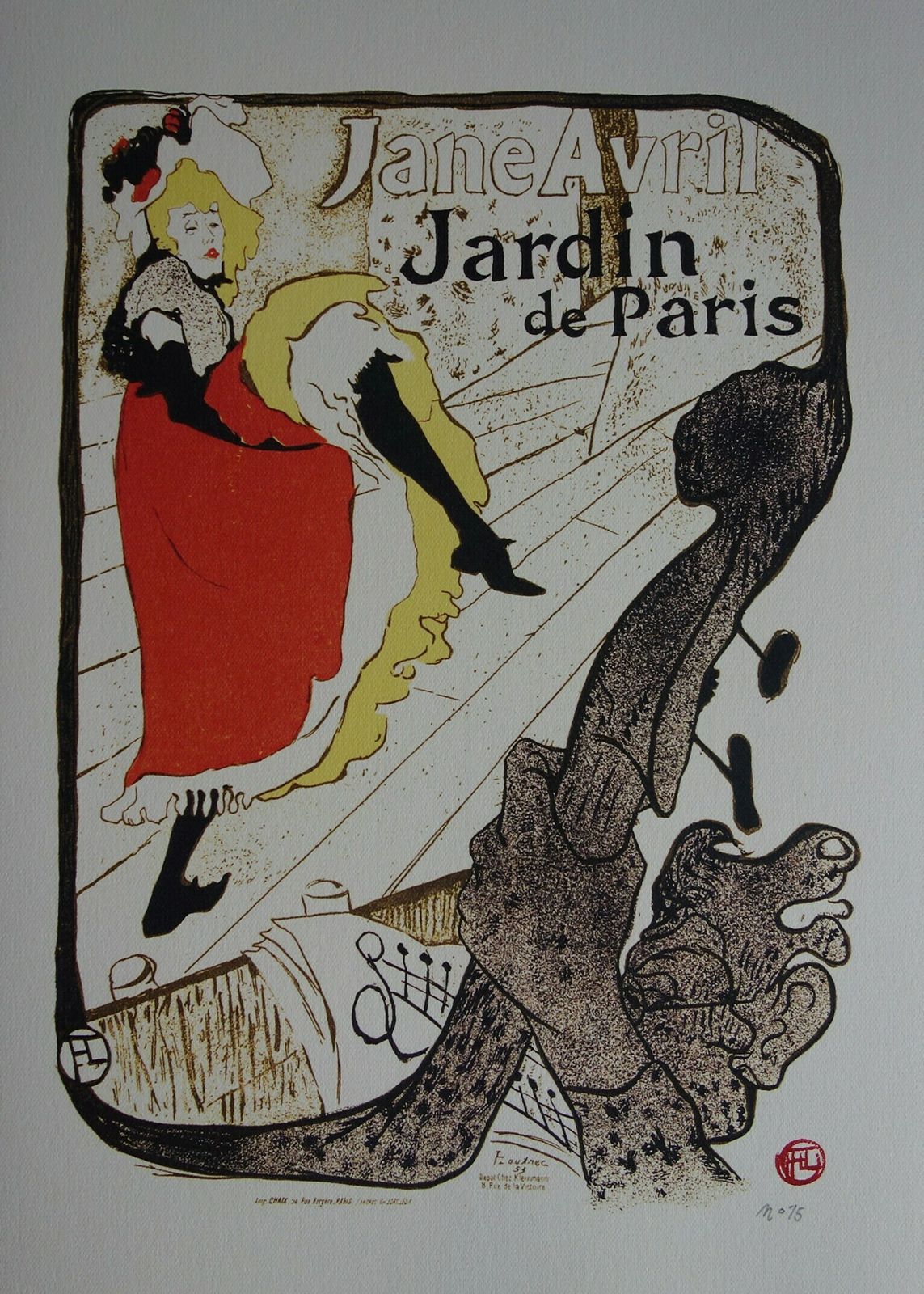 Fine Art Deco Post Impressionist Limited Edition Print, Henri De Toulouse Lautrec, Signed & Numbered photo vinterior