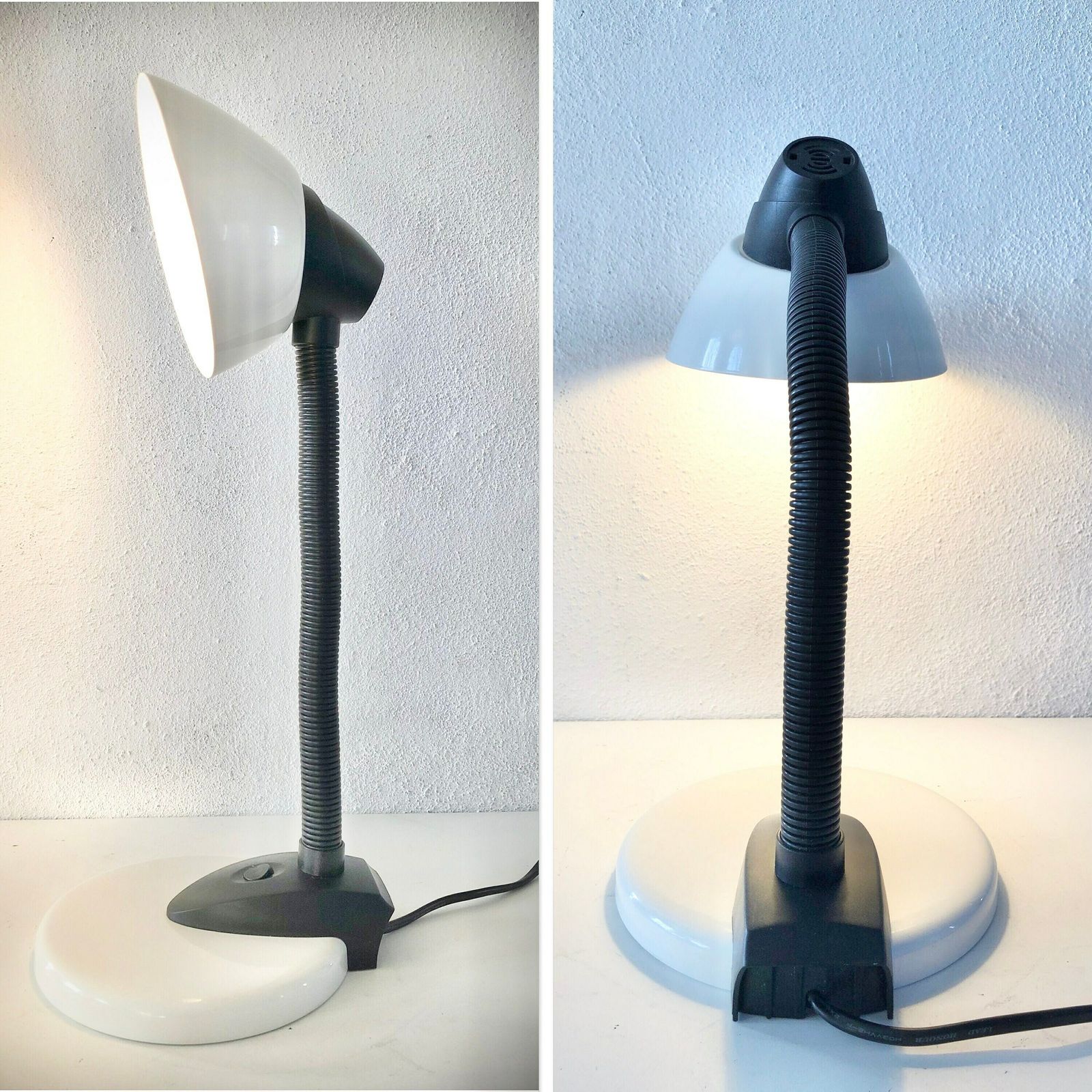 Postmodern Vintage Danish Desk Lamp In Black And White With Flexible Neck   Design By Nordlux photo Lighting