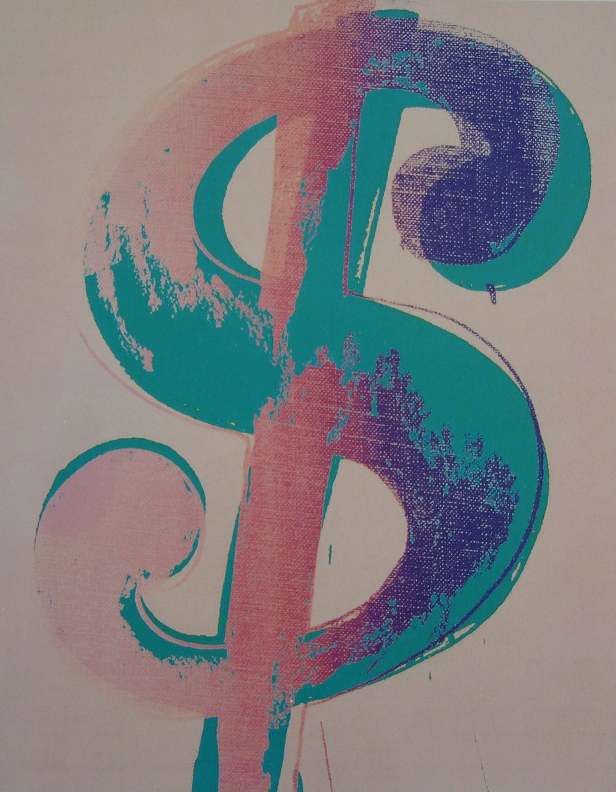 Fine Pop Art Edition Trial Proof Print – Dollar Sign, Andy Warhol, Signed & Stamped With Estate Stamp photo furniture