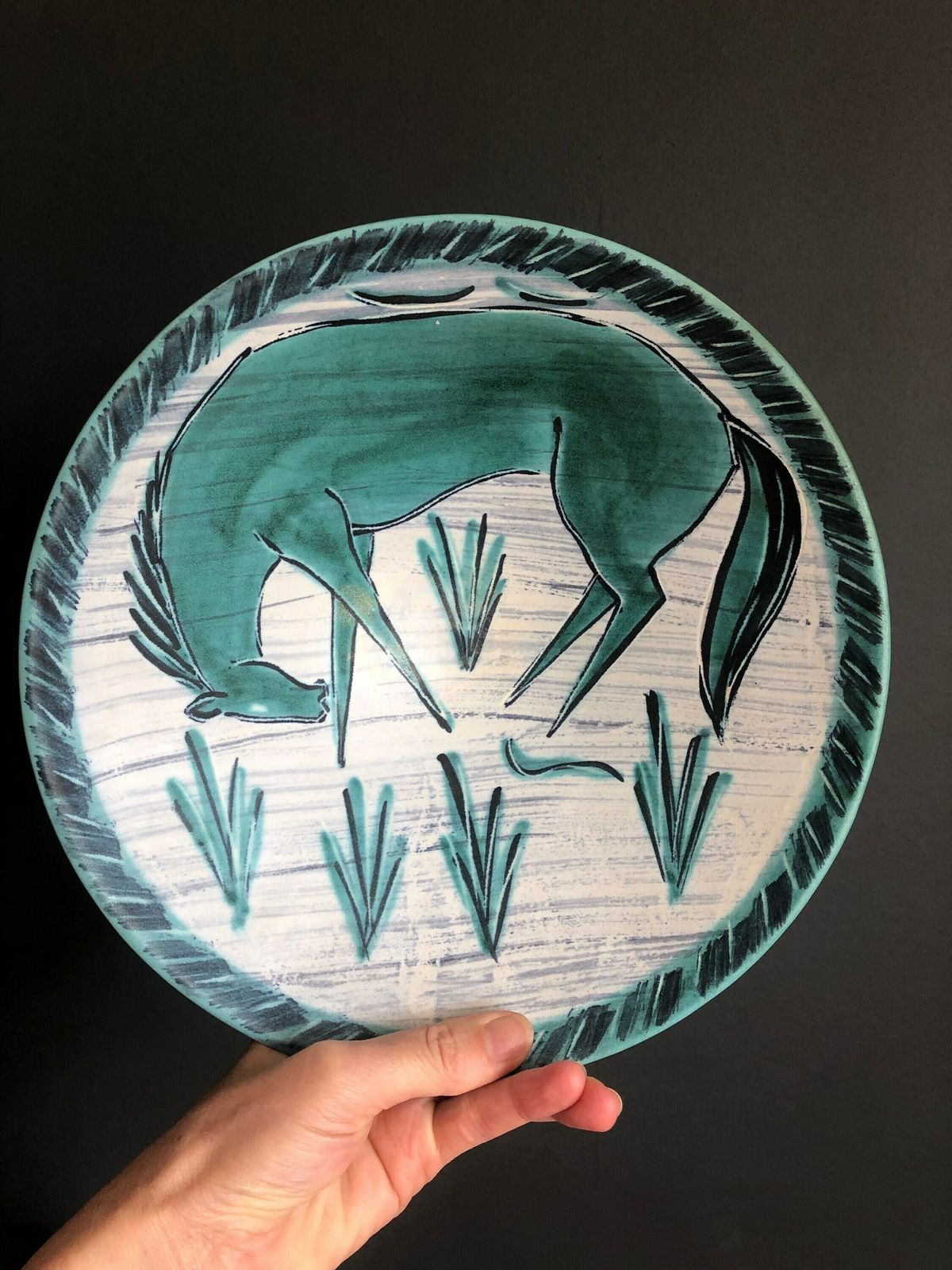 Large Pottery Bowl By Marc Valcera Wild Horse 1960 Designed Swiss Design photo furniture