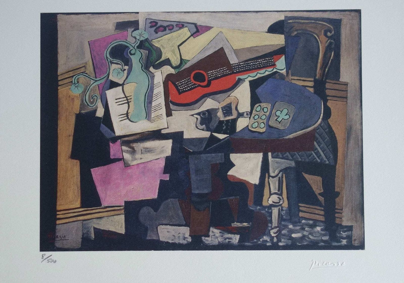 Fine Cubist Limited Edition Print – Still Life, Pablo Picasso, Signed & Numbered photo vinterior