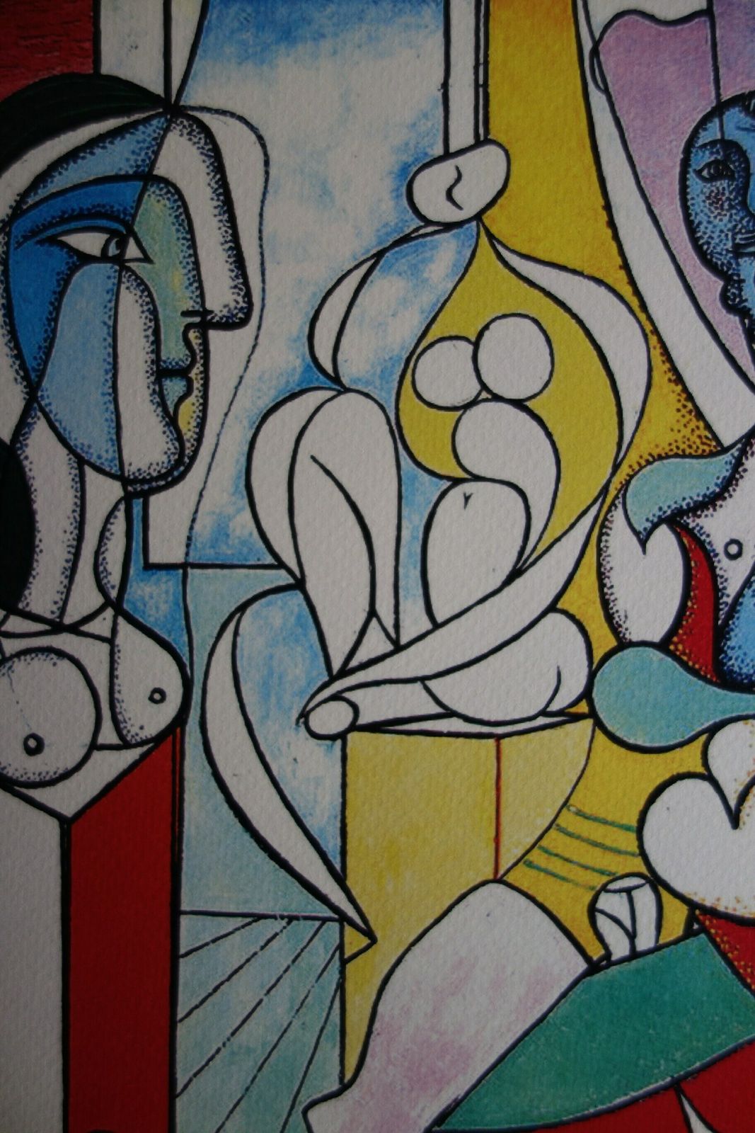 Fine Cubist Limited Edition Print   Nudes, Pablo Picasso, Hand Signed & Stamped photo Art