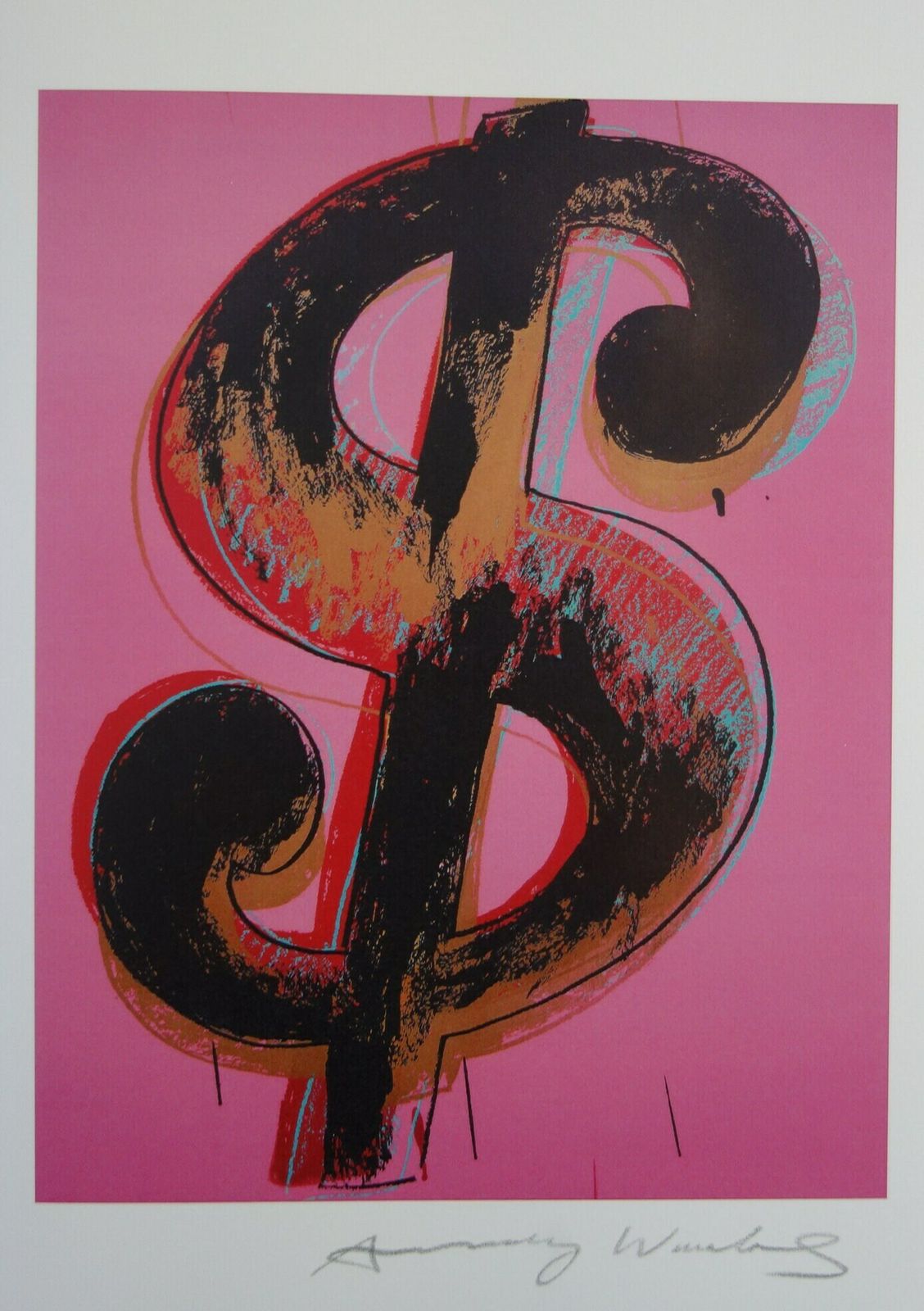 Fine Pop Art Edition Trial Proof Print – Dollar Sign, Andy Warhol, Signed & Stamped With Estate Stamp