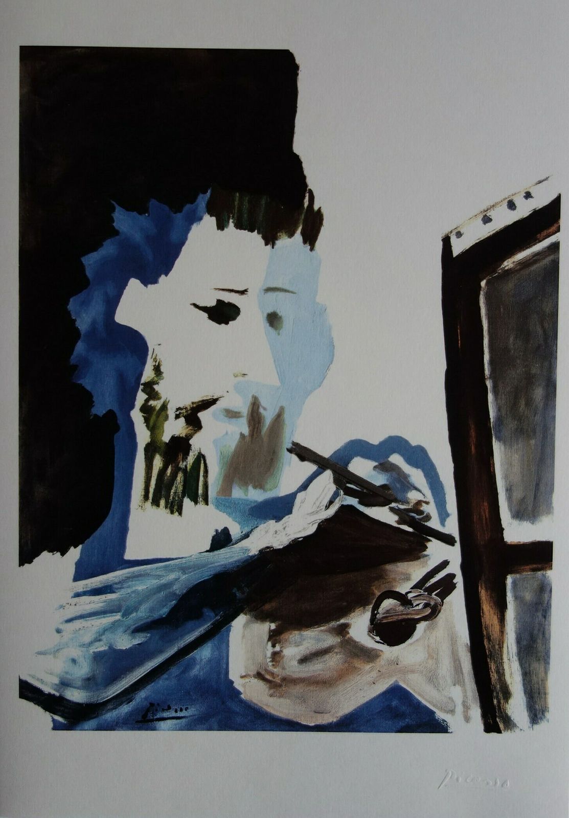 Fine Cubist Limited Edition Print   Portrait Of A Painter, Pablo Picasso, Signed & Stamped