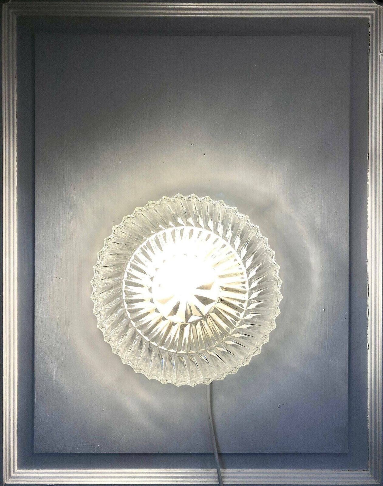Vintage Danish Glass Wall Or Ceiling Lamp With An Organic Symmetrical Round Pattern   Design From E.S. Horn photo furniture