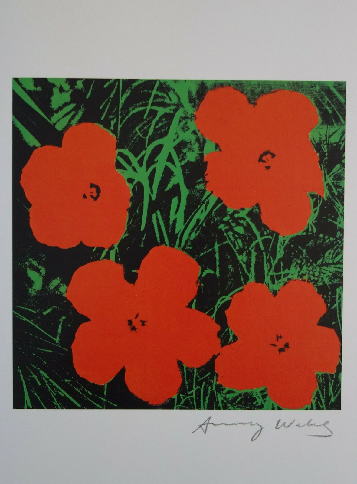 Fine Pop Art Limited Edition Print – Flowers, Andy Warhol, Stamp Signed & Numbered photo buy