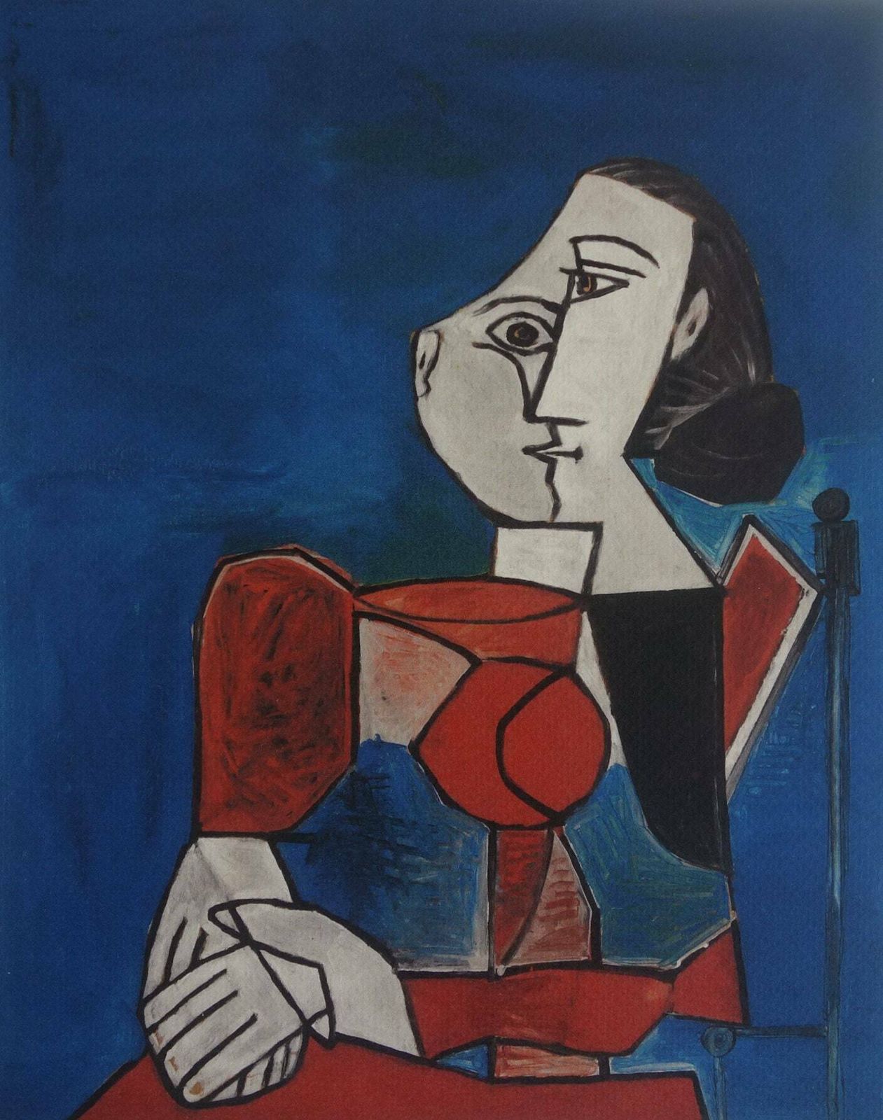 Fine Cubist Limited Edition Print   Portrait Of A Woman, Pablo Picasso, Hand Signed & Numbered photo furniture