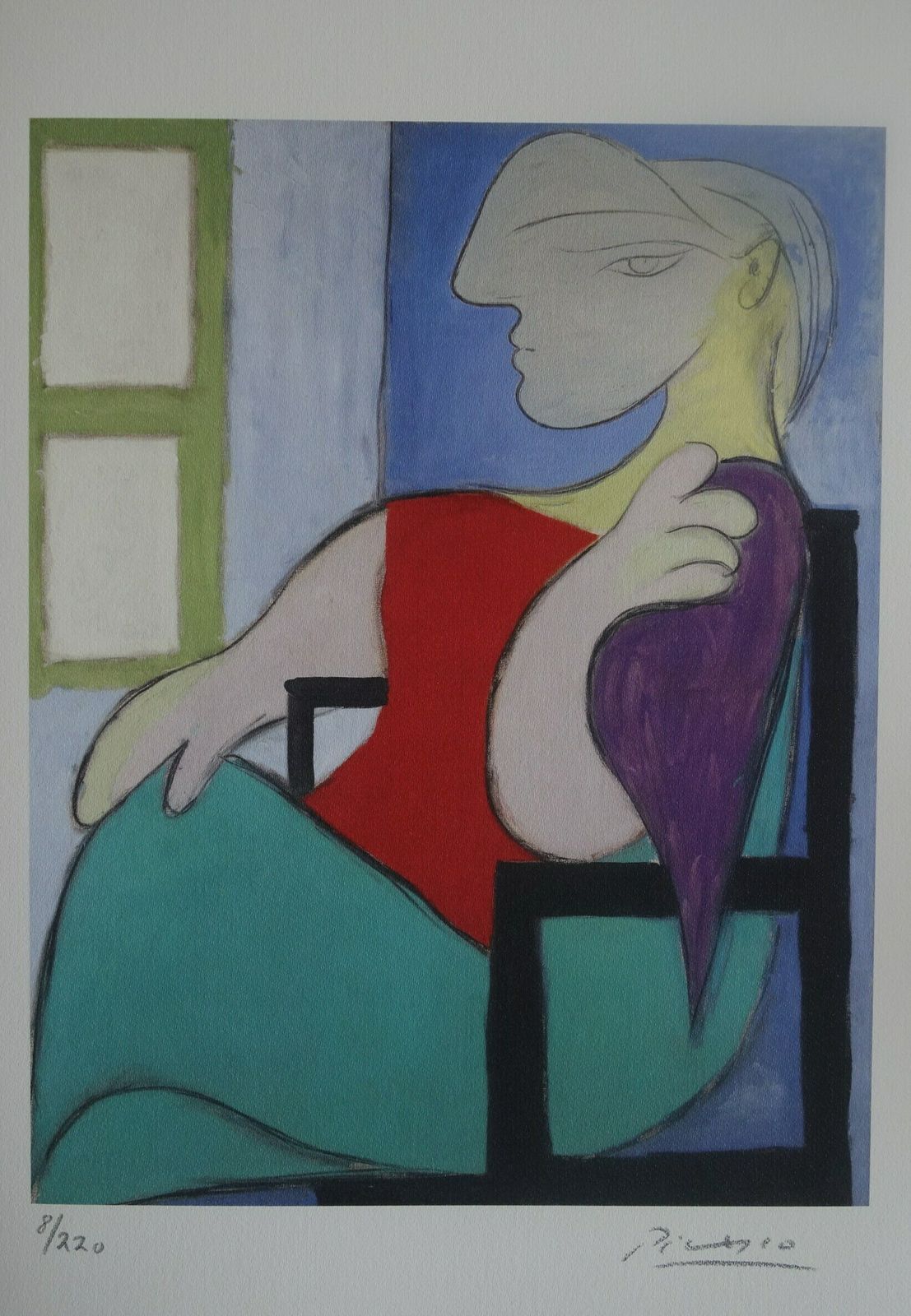 Fine Cubist Limited Edition Print   Portrait Of A Woman, Pablo Picasso, Hand Signed & Numbered photo buy