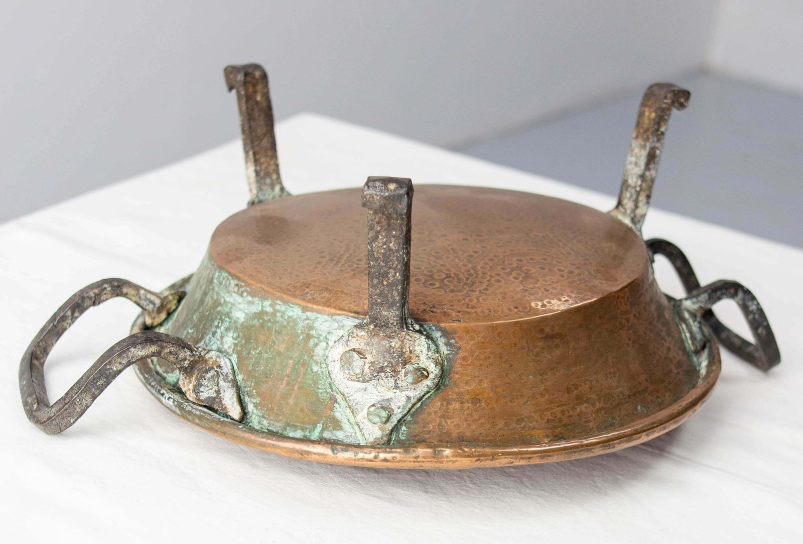 Home Decor French Copper & Iron Centerpiece, 19th Century photo