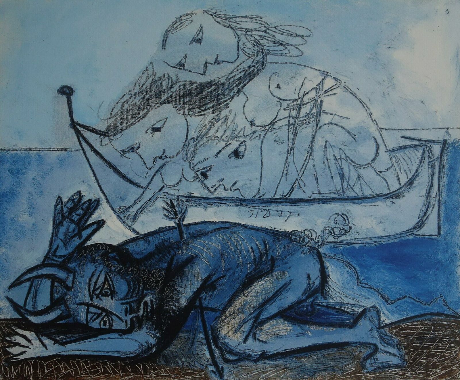 Fine Cubist Limited Edition Print   Mythology, Pablo Picasso, Hand Signed & Stamped photo furniture