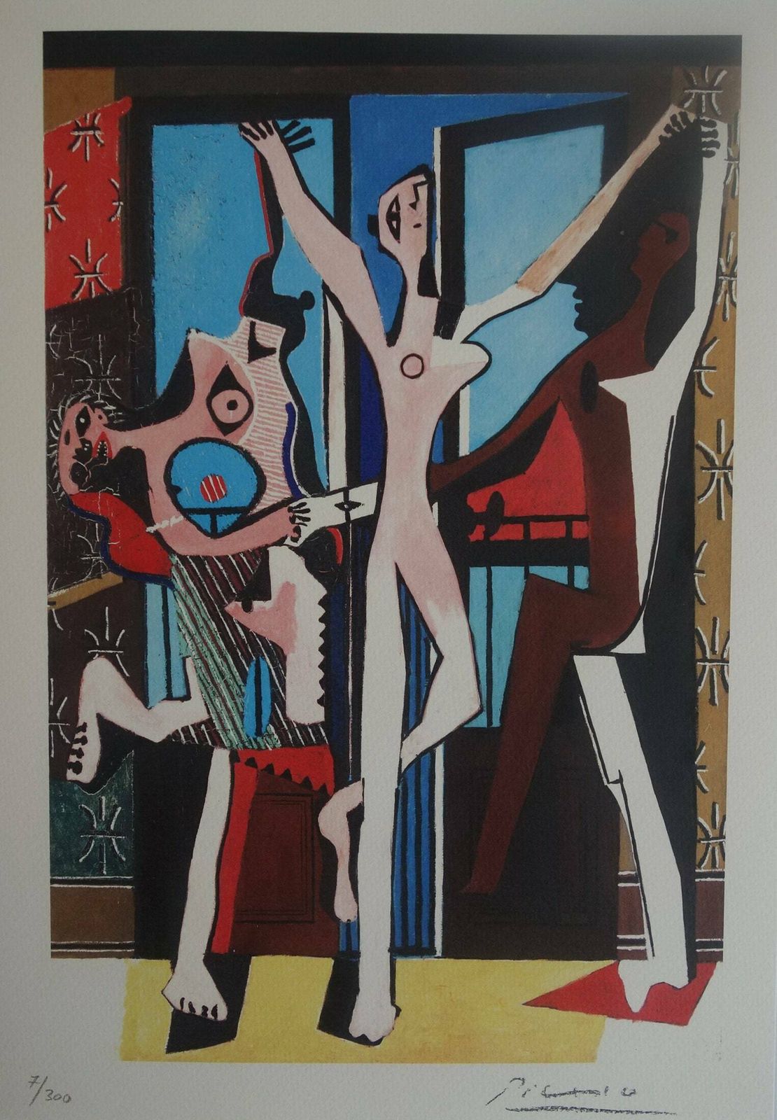 Fine Cubist Limited Edition Print   Nudes, Pablo Picasso, Hand Signed & Stamped
