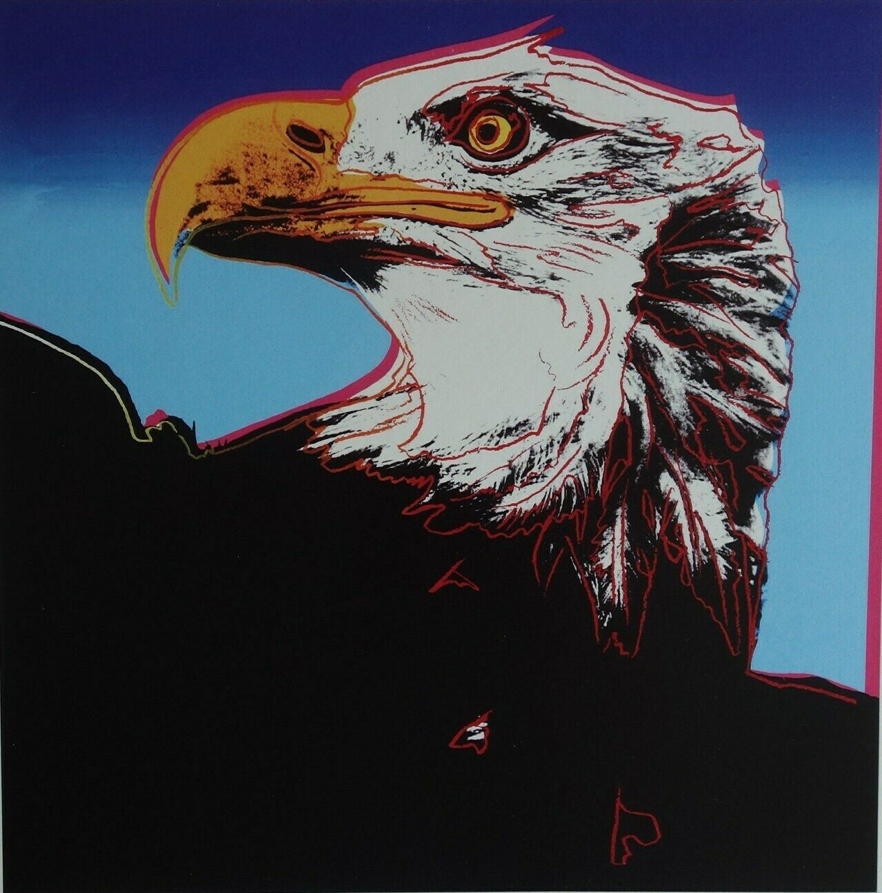 Fine Pop Art Limited Edition Print   Animal Series   Bald Eagle, Andy Warhol, Signed & Numbered photo furniture