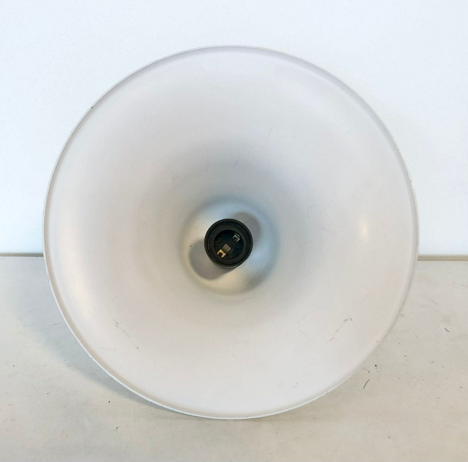 197.0 Verner Panton Original Small “Pantop” Mid Century Modern Vintage Ceiling Lamp In White   Design From The 1980s photo