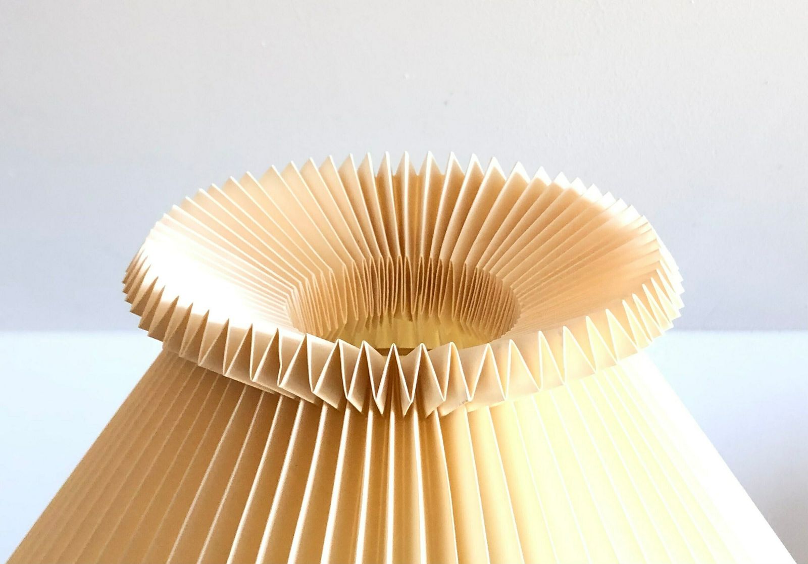 Exquisite Danish Wood Sculptural Modernist Mid Century Table Lamp With Organic Shapes And Original Vintage Beige Pleated Cle Klint Shade photo vintage