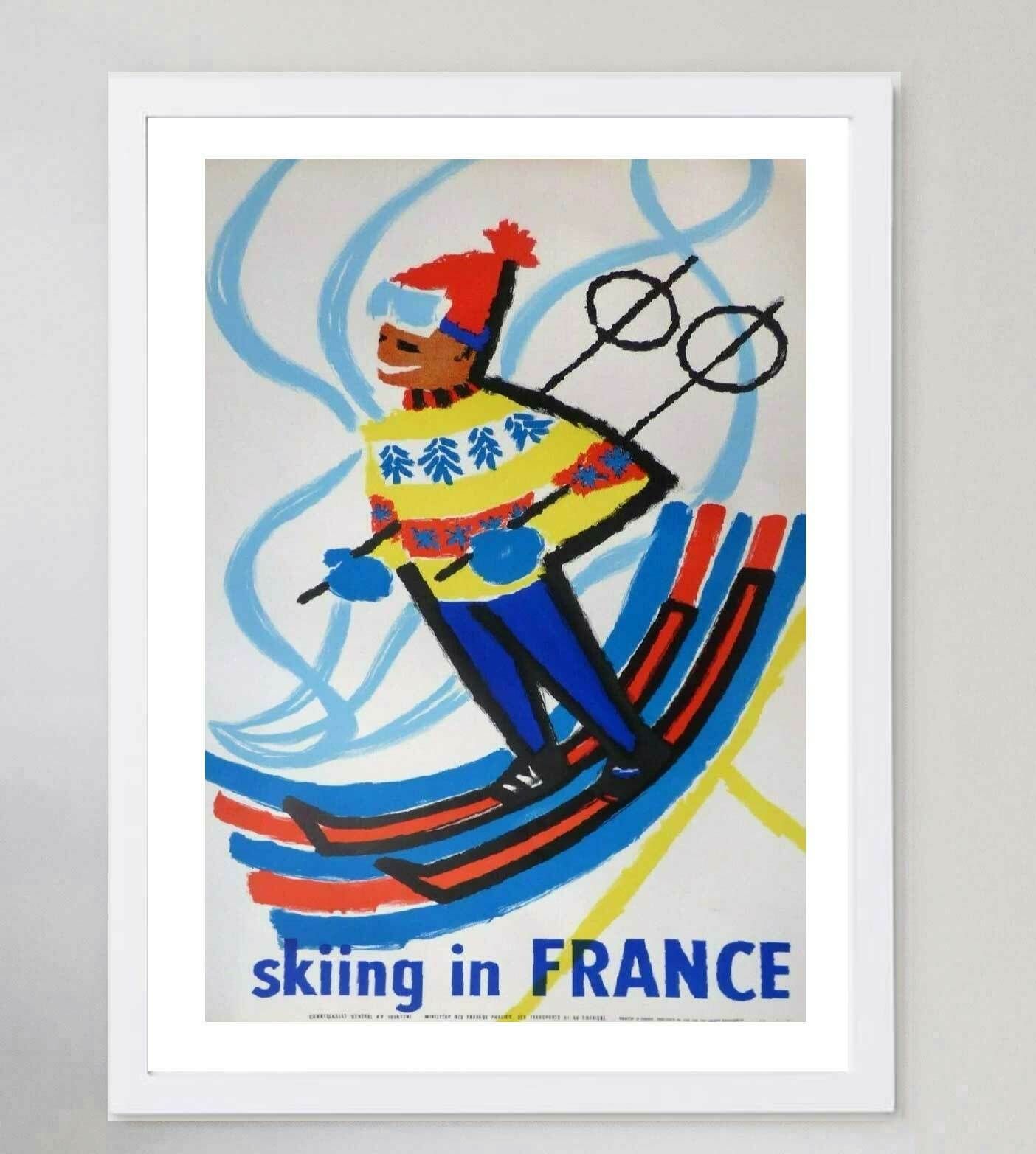 Constantin   Skiing In France Original Vintage Poster photo for sale