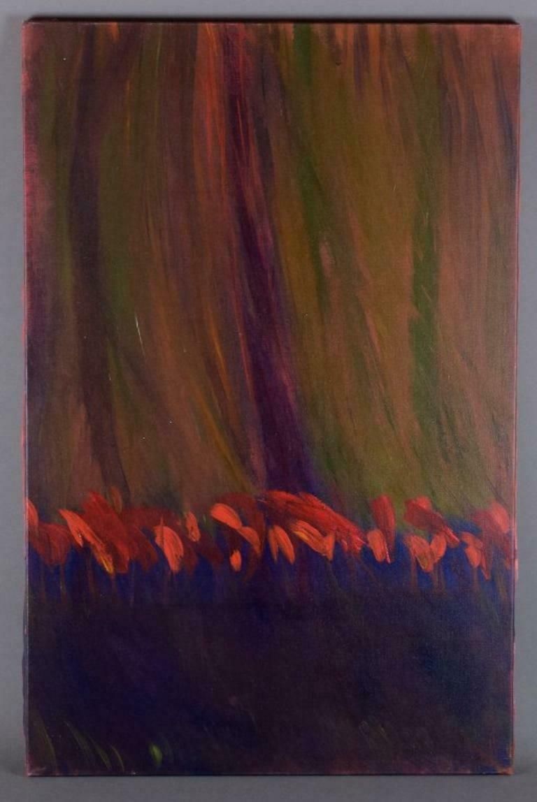 Monique Beucher, French Artist. Gouache On Canvas. Abstract Composition. photo furniture