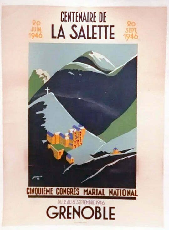 Grenoble   Centenaire De La Salette Original Vintage Poster