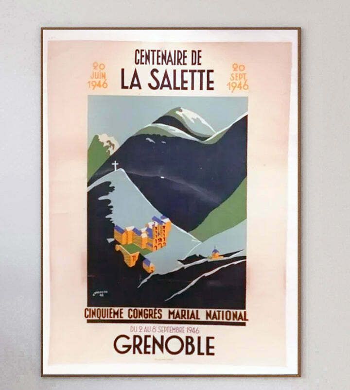 Grenoble   Centenaire De La Salette Original Vintage Poster photo 453.0