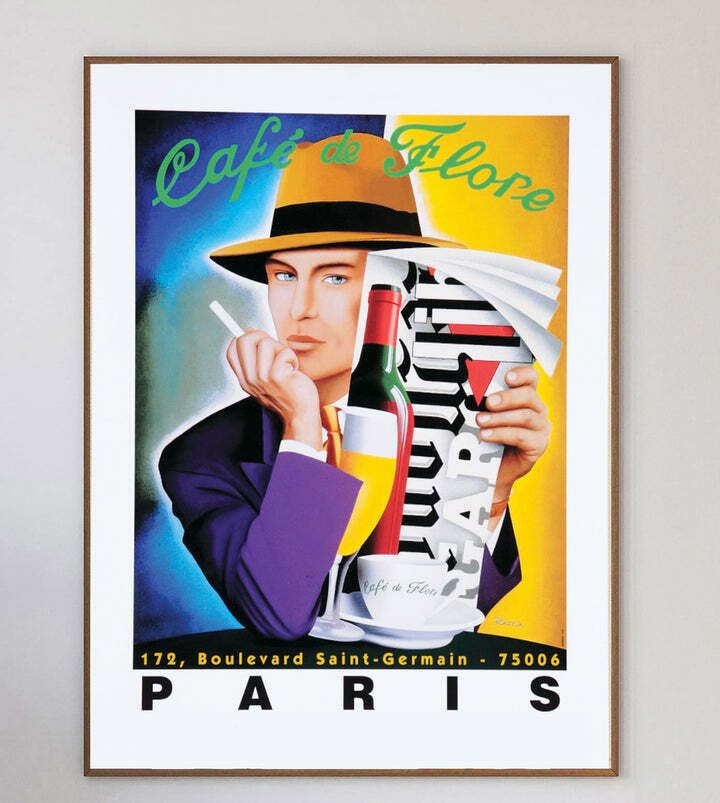 Cafe De Flore   Razzia  Original Vintage Poster photo 618.0
