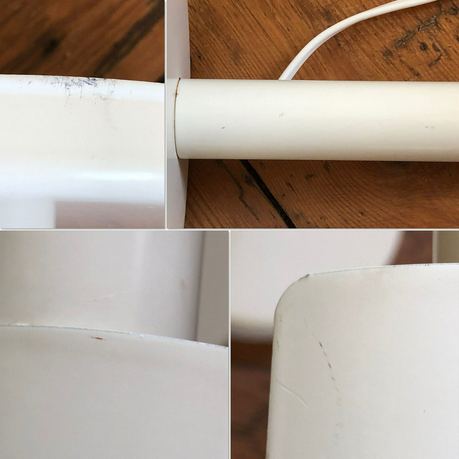 Danish Minimalist Vintage Table Lamp Model "Jet" In White Metal   Design By Design Light From The 1980s photo vintage