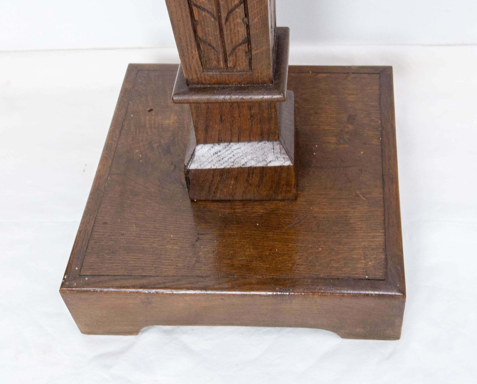 480.0 French Oak Sellette Or Plant Holder In The Louis XIII Style, Circa 1900 photo