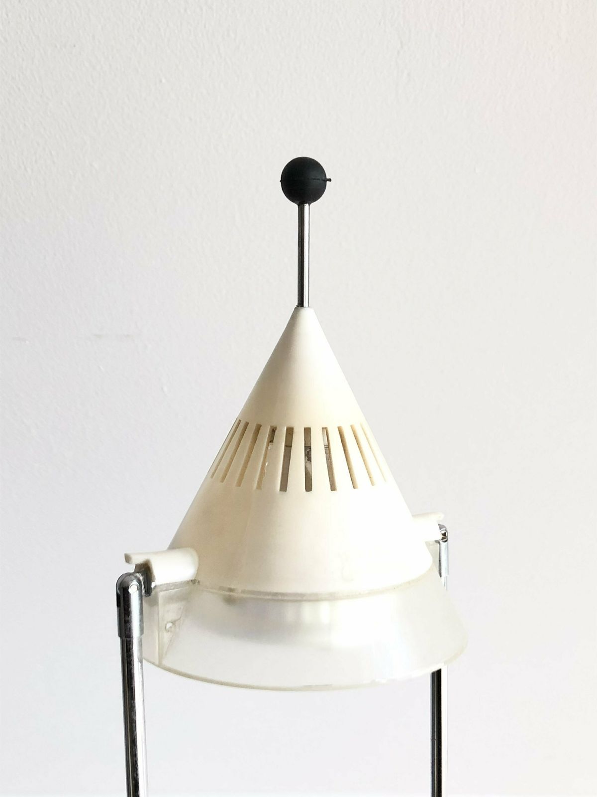 French Vintage Space Age “Satellite” Table Lamp In Black And White Plastic   Design From Avant Premiere photo Lighting