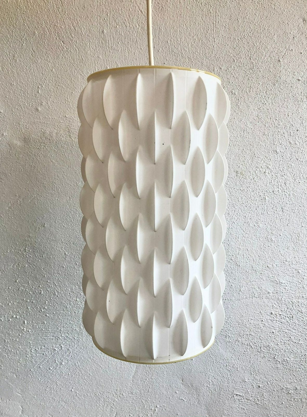 Rare Modernist Danish “Contour 602” Ceiling Lamp In Plastic With Round Spike Pattern   Design By Lars Schiøler For Høyrup Lighting In 1959 photo Lighting