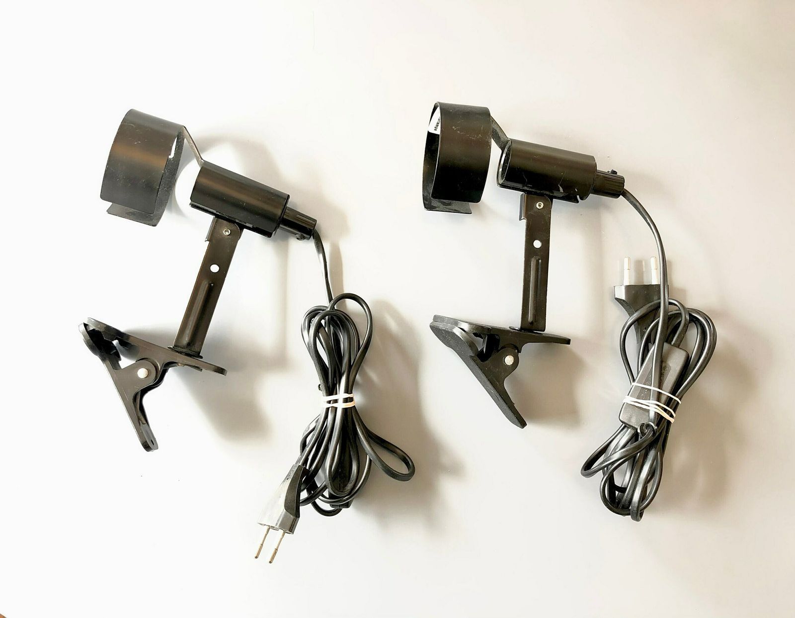 Pair Of Swedish Mid Century Vintage Wall Lamps In Black Metal And Ajustable Light Exposure   Design From Ikea photo buy