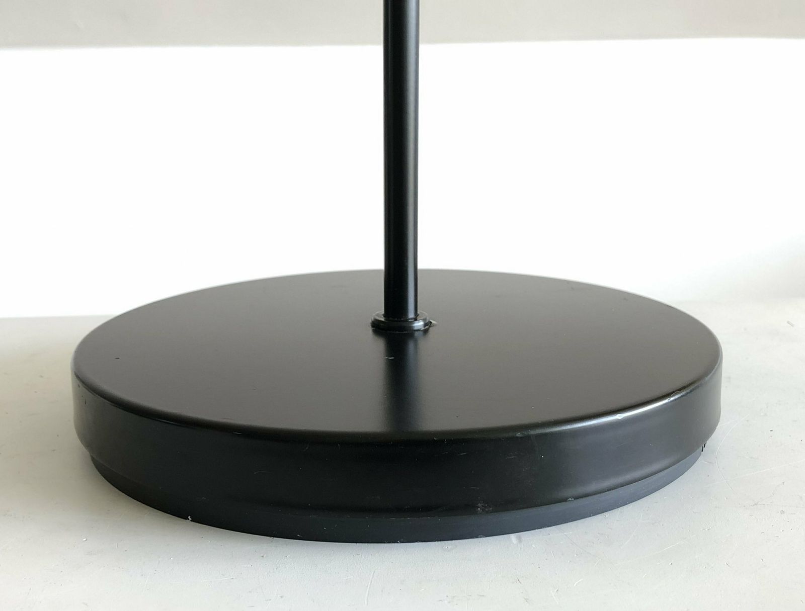 Original Mid Century Modern Danish Floor Lamp In Perforated Metal With Black Paint And Adjustable Shade photo buy