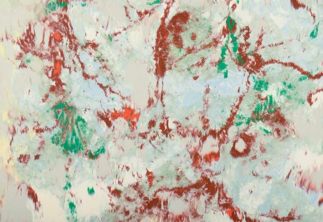 Birger Bia Peterson, Swedish Artist. Oil On Canvas. Abstract Composition. photo for sale
