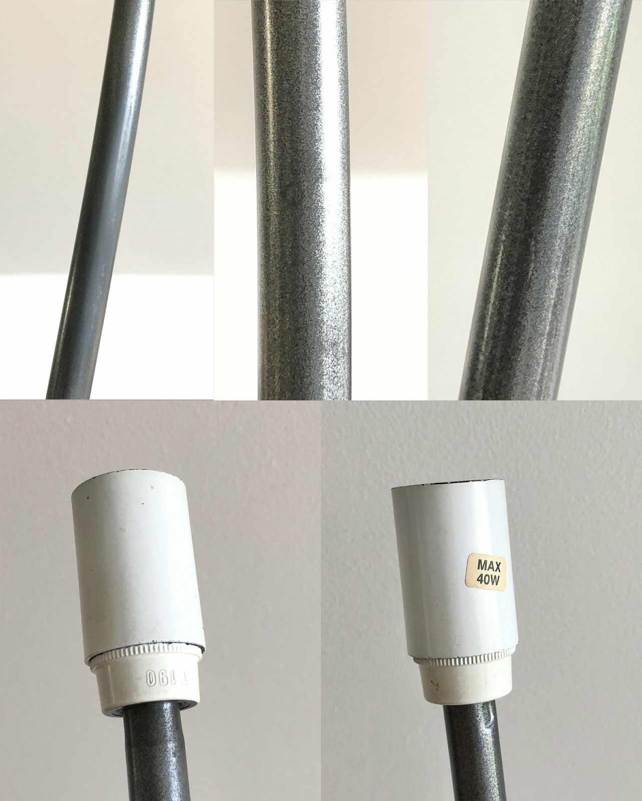 photo furniture Rare Caprani Design Original Vintage Danish Floor Lamp With Swaying Organic Twin Poles And Unique Granite Base