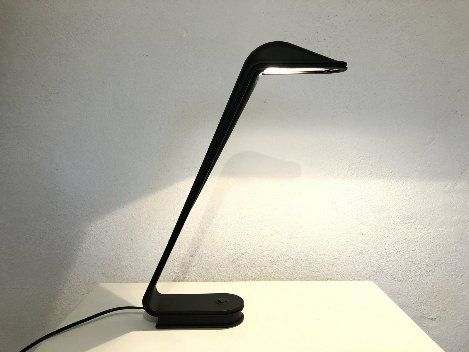 Danish Postmodern Louis Poulsen “Rappe Louis” Vintage Table Lamp In Black   Design By Alfred Homann