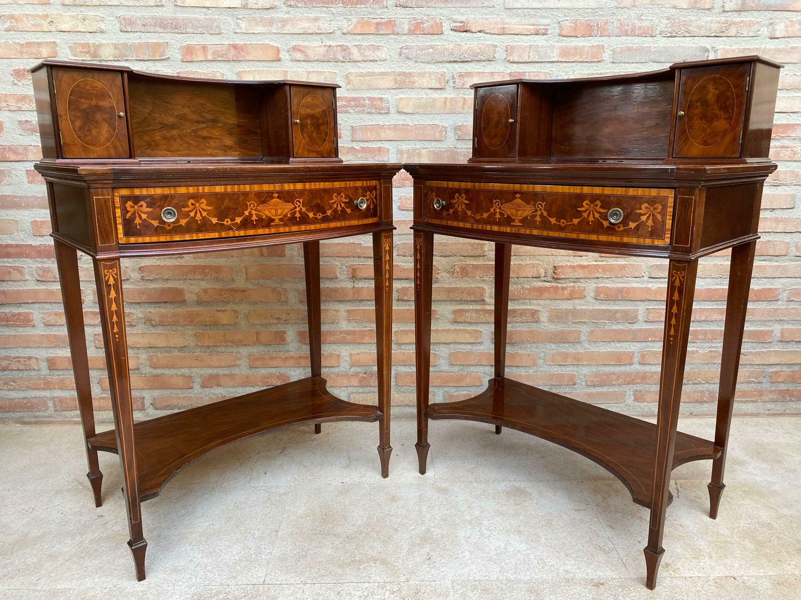 Nightstands With French Marquetry Inlaid, 1920s, Set Of 2 photo buy