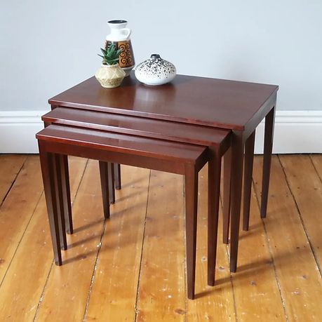Vintage Mid Century Danish Rosewood Large Nest Of Tables