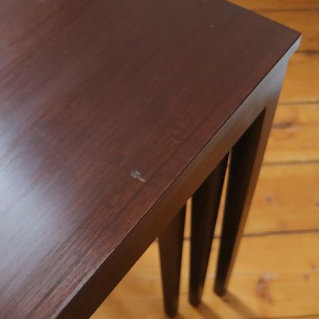 Vintage Mid Century Danish Rosewood Large Nest Of Tables photo 150.0