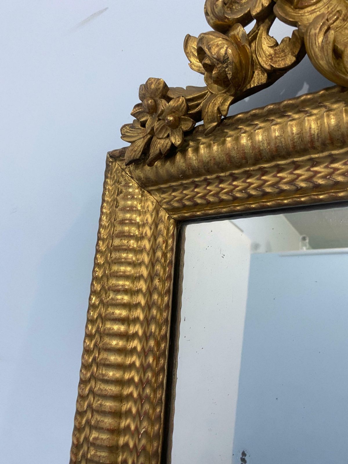 Antique French Gilded Gold Leaf Mirror Louis Philippe Era, 1850s photo buy