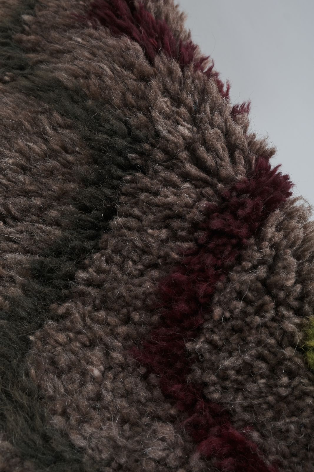 photo for sale Turkish Gray Wool Shaggy Tulu Runner 2'10" X 7'