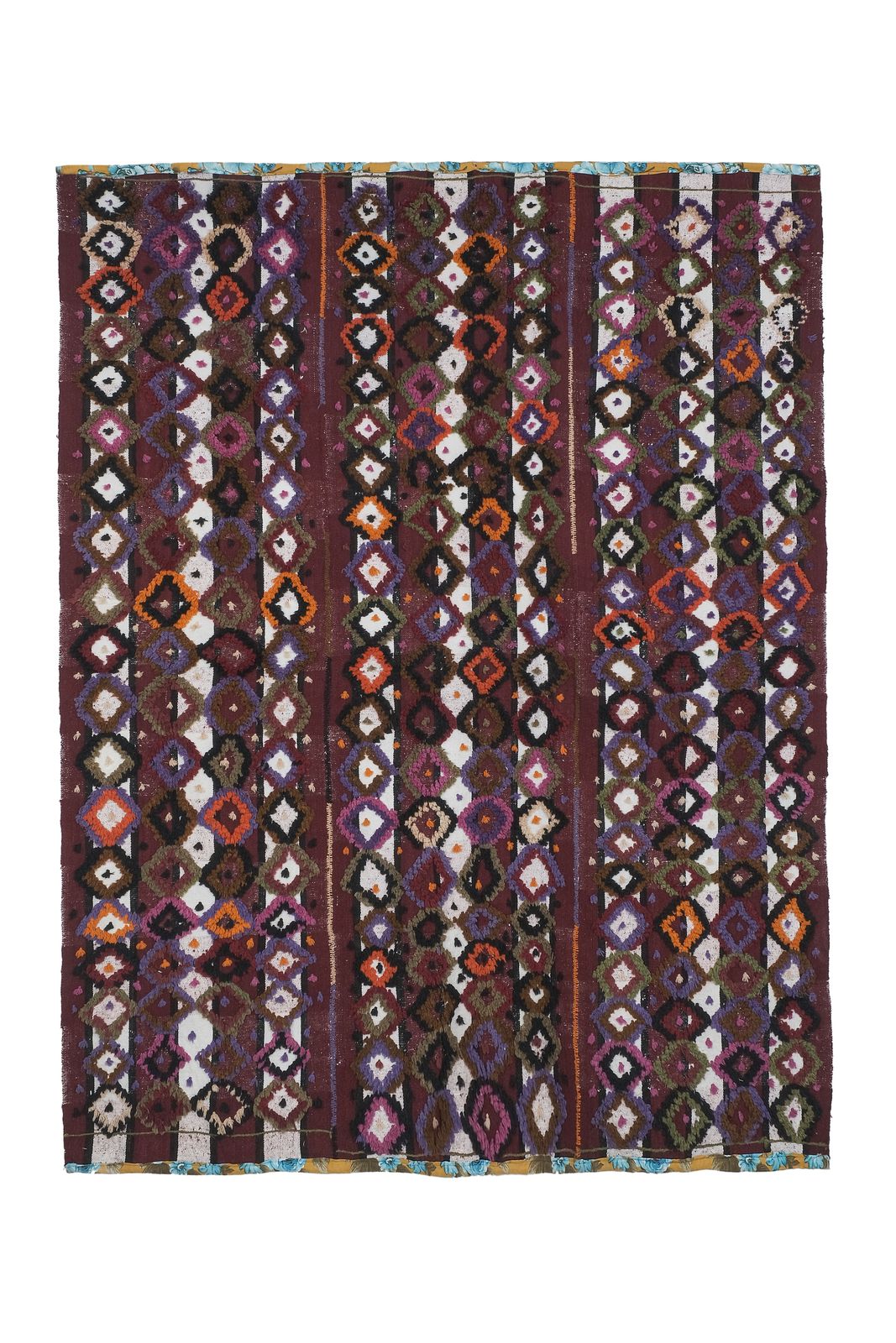 Vintage Turkish Shaggy Tulu Kilim Rug 5'6''X7'1''
